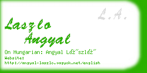 laszlo angyal business card